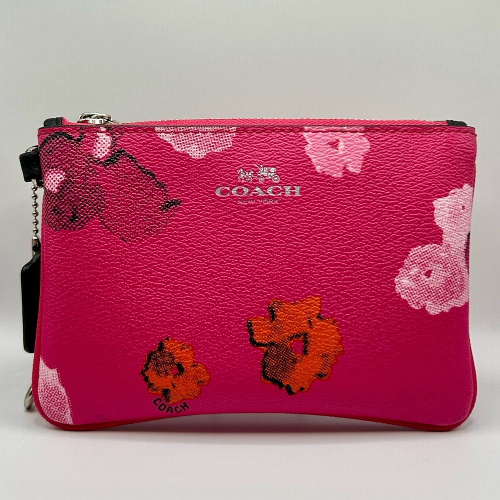 Coach Poppy Leather Wristlet